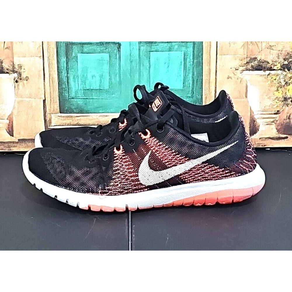 Nike Flex Fury Womens‎ Size 8.5 Black Athletic Running Shoes Sneakers 705299-001